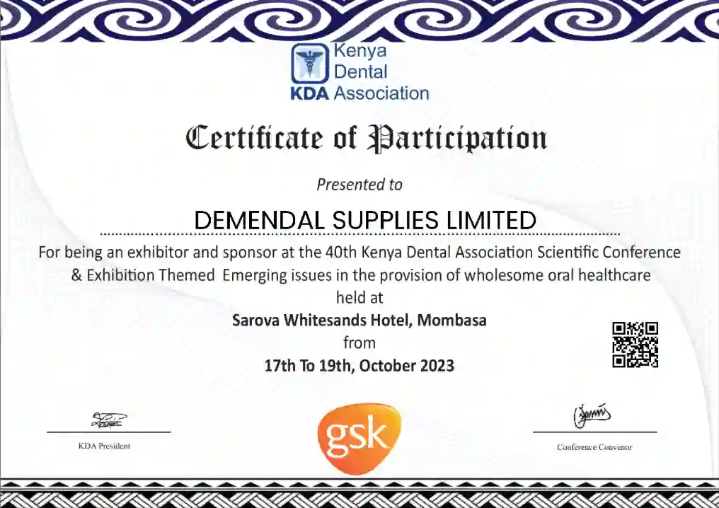 Annual KDA Certificate